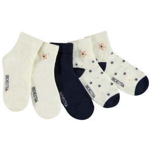 Pack de 5 pares de calcetines normales con estampado niña 