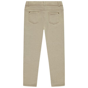 Pantalón liso de felpa niña 