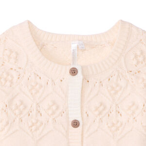Chaleco oversize de punto fantasía para bebé niña 