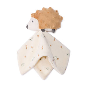 Doudou hérisson en velours avec son carrée pour bébé  