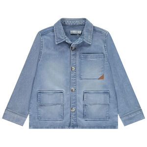 Camisa de mezclilla con bolsillos para niño 