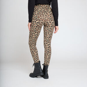 Leggings premamá con banda alta y estampado moteado de leopardo 