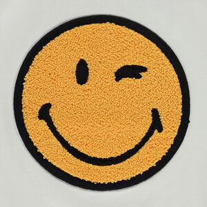 T-shirt manches courtes patch bouclettes SmileyWorld pour garçon 