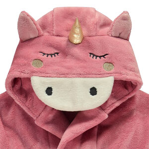 Bata de sherpa con capucha de unicornio para niña  Main Bata de sherpa con capucha de unicornio para niña