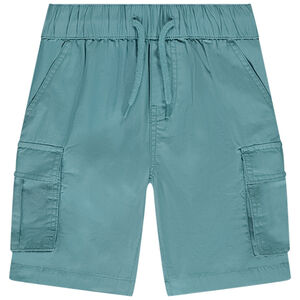 Bermudas cargo lisas en popelina para niño 