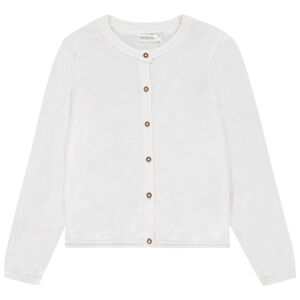 Chaleco de punto liso con botones brillantes para niña  Main Chaleco de punto liso con botones brillantes para niña