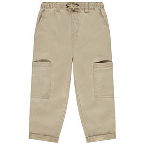 Pantalón recto liso con bolsillos laterales para bebé niño 