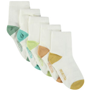 Pack de 5 pares de calcetines cortos bicolores para niño  Main Pack de 5 pares de calcetines cortos bicolores para niño