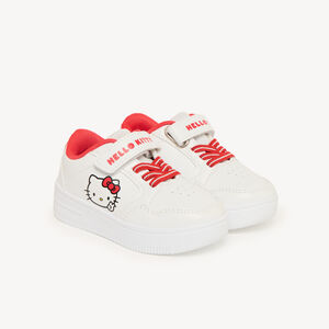 Zapatillas de velcro y cordones elásticos Hello Kitty para niña. 