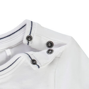 Ensemble 2 pièces t-shirt print vélo + bermuda en nid d'abeille pour bébé garçon 