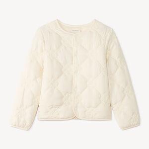 Chaqueta acolchada para niña con estampado de flores 