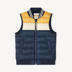Chaleco sin mangas efecto color block para bebé niño 