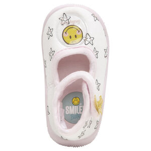 Zapatillas tipo merceditas con parche Smiley Baby y estrellas 
