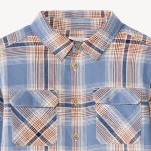 Camisa de niño de manga larga de franela a cuadros 