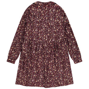 Vestido de manga larga con estampado floral para mujer 