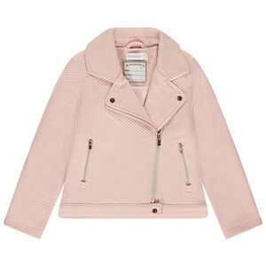 Chaqueta tipo perfecto de felpa acolchada para niña 