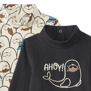 Conjunto de 2 jerseys de cuello alto para bebé niño 