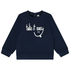 Sweat en molleton gratté avec print placé pour bébé garçon Main Sweat en molleton gratté avec print placé pour bébé garçon
