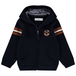 Gilet à capuche en tricot fantaisie pour bébé garçon 