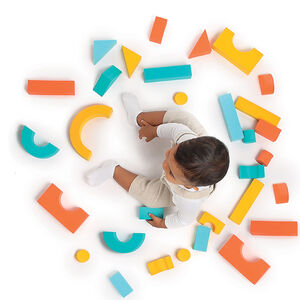 28 blocs de mousse colorée de construction 