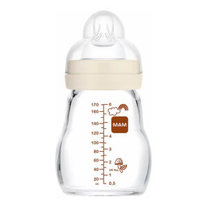 Biberón de cristal Feel good 170ml (diseño aleatorio) - Neutro 