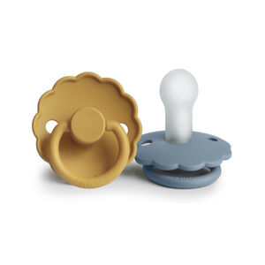 Pack 2 chupetes block silicona daisy honey gold/glacier b 0+ 