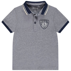 Polo de manga corta con parche de escudo para niño 
