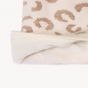 Gorro peruano de punto jacquard de leopardo niña bebé 