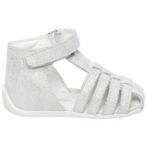 Sandalias de velcro con efecto plateado - Blancas  Main Sandalias de velcro con efecto plateado - Blancas