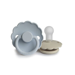 PACK 2 CHUPETES BLOCK SILICONA DAISY POWDER BLUE/SANDSTON 0+ 