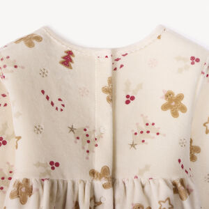 Pelele de Navidad de terciopelo efecto 2 en 1 para bebé niña 