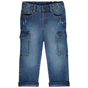 Jean cargo efecto usado para bebé niño 