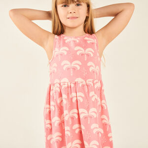 Vestido sin mangas con estampado fantástico para niña 