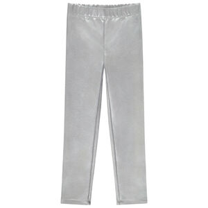 Legging plateado en efecto piel para niña  Main Legging plateado en efecto piel para niña