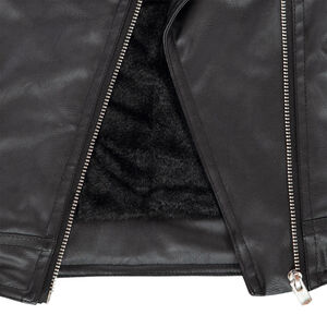 Chaqueta perfecta de poliuretano con forro de sherpa niña 