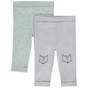 Pack de 2 calzoncillos de felpa con estampado de zorros para bebé 