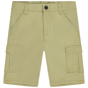 Bermudas de tela lisa estilo cargo para niño 