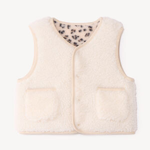 Chaleco sin mangas para niña con estampado de leopardo 