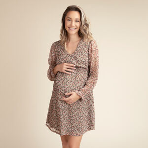 Vestido de maternidad y lactancia con estampado floral 