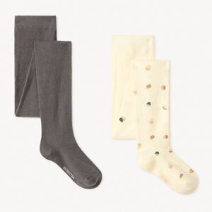 Lote de 2 pares de medias gruesas para niña 