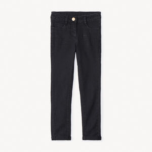 Jean skinny uni noir en denim pour fille   Main Jean skinny uni noir en denim pour fille