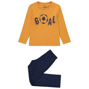 Pyjama 2 pièces en jersey t-shirt manches longues printé + pantalon pour garçon Main Pyjama 2 pièces en jersey t-shirt manches longues printé + pantalon pour garçon