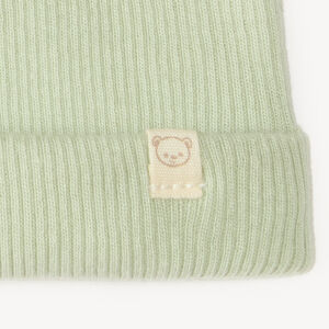 Gorro de nacimiento de canalé liso 