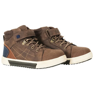 Botines marrones con velcro y cordones para niño 