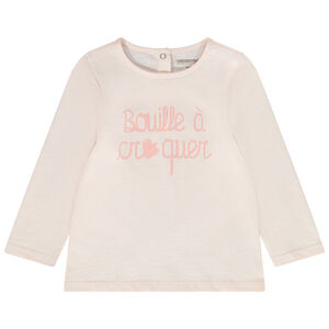 Camiseta de manga larga de jersey para bebé niña 