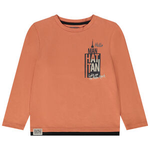 T-shirt manches longues print Manhattan pour garçon 