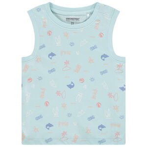 Camiseta sin mangas print fantasía para bebé niño 