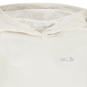 Sudadera de felpa lisa con bordado para niña 