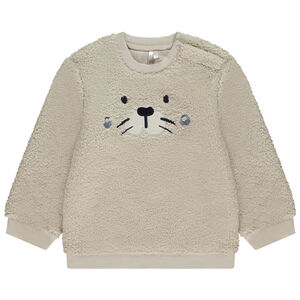 Sweat en sherpa ludique phoque pour bébé garçon 