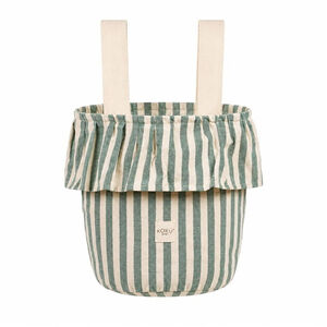 Bolso carrito Basket Stripe - Verde 